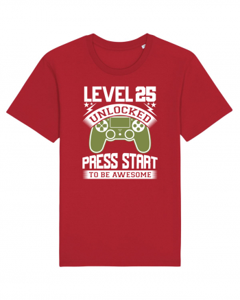 Level 25 Unlocked Press Start To Be Awesome Red
