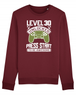 Level 30 Unlocked Press Start To Be Awesome Bluză mânecă lungă Unisex Rise