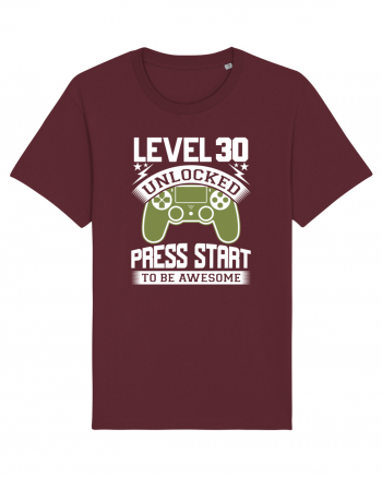 Level 30 Unlocked Press Start To Be Awesome Burgundy