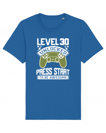 Level 30 Unlocked Press Start To Be Awesome Royal Blue