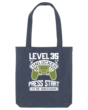 Level 35 Unlocked Press Start To Be Awesome Midnight Blue