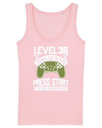 Level 35 Unlocked Press Start To Be Awesome Cotton Pink