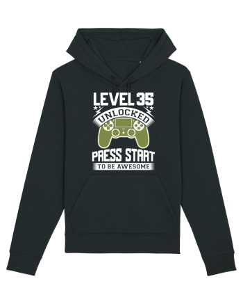 Level 35 Unlocked Press Start To Be Awesome Black