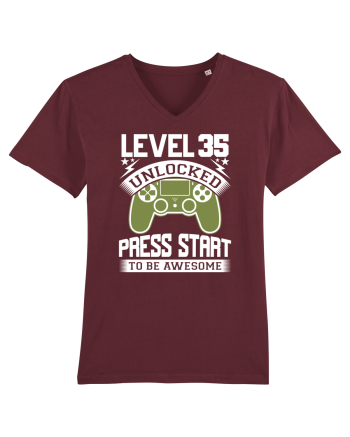 Level 35 Unlocked Press Start To Be Awesome Burgundy