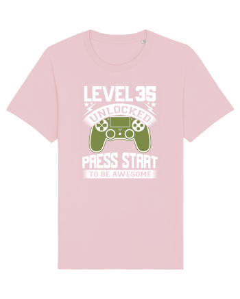 Level 35 Unlocked Press Start To Be Awesome Cotton Pink