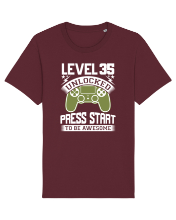 Level 35 Unlocked Press Start To Be Awesome Burgundy