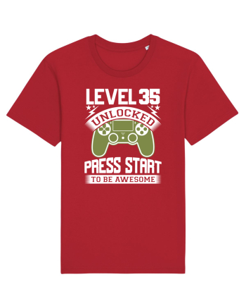 Level 35 Unlocked Press Start To Be Awesome Red