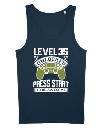 Level 35 Unlocked Press Start To Be Awesome Navy