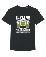 Level 40 Unlocked Press Start To Be Awesome Tricou mânecă scurtă guler larg Bărbat Skater