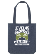 Level 45 Unlocked Press Start To Be Awesome Sacoșă textilă