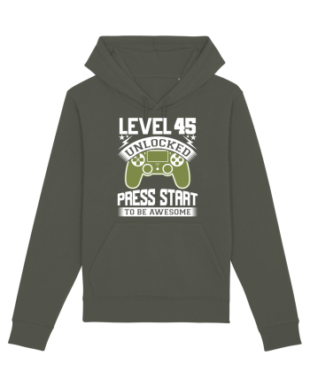 Level 45 Unlocked Press Start To Be Awesome Khaki