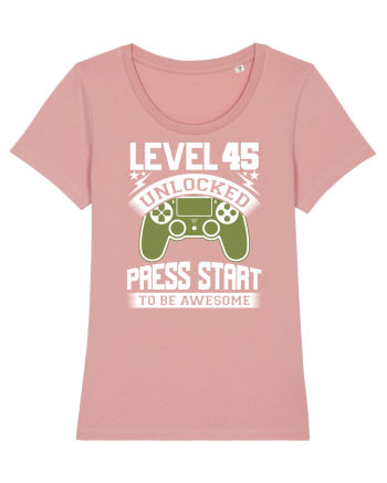 Level 45 Unlocked Press Start To Be Awesome Canyon Pink