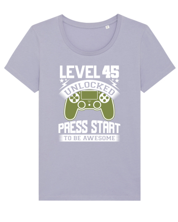 Level 45 Unlocked Press Start To Be Awesome Lavender