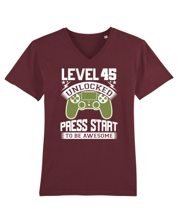 Level 45 Unlocked Press Start To Be Awesome Burgundy