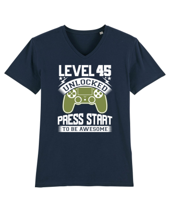 Level 45 Unlocked Press Start To Be Awesome French Navy