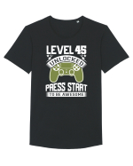 Level 45 Unlocked Press Start To Be Awesome Tricou mânecă scurtă guler larg Bărbat Skater