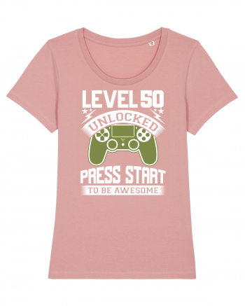 Level 50 Unlocked Press Start To Be Awesome Canyon Pink