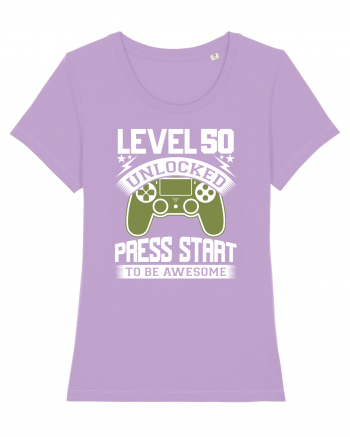 Level 50 Unlocked Press Start To Be Awesome Lavender Dawn