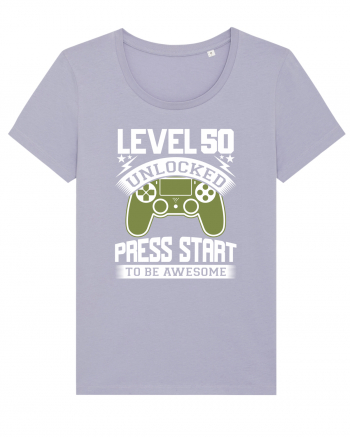 Level 50 Unlocked Press Start To Be Awesome Lavender