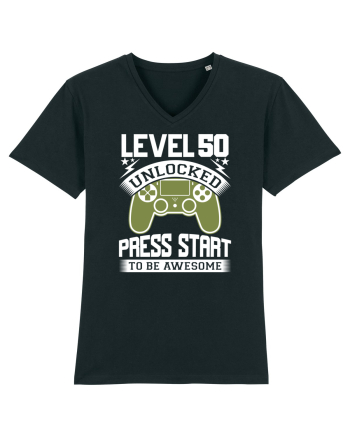 Level 50 Unlocked Press Start To Be Awesome Black