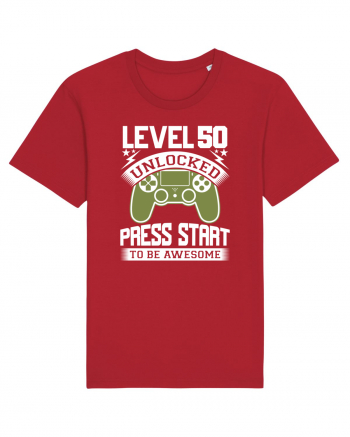 Level 50 Unlocked Press Start To Be Awesome Red