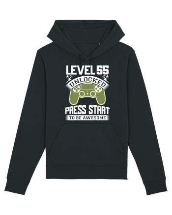 Level 55 Unlocked Press Start To Be Awesome Black