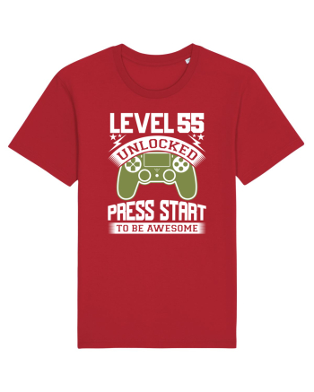 Level 55 Unlocked Press Start To Be Awesome Red
