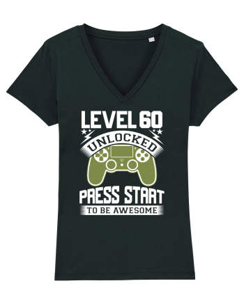 Level 60 Unlocked Press Start To Be Awesome Black