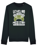 Level 60 Unlocked Press Start To Be Awesome Bluză mânecă lungă Unisex Rise