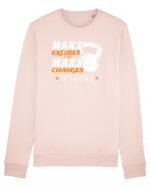 Make excuses or make changes Bluză mânecă lungă Unisex Rise