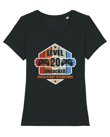 Level 20 Unlocked Press Start To Continue Black