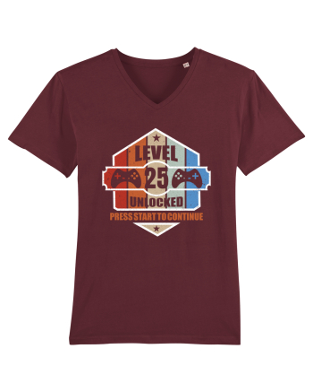 Level 25 Unlocked Press Start To Continue Burgundy