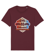 Level 40 Unlocked Press Start To Continue Tricou mânecă scurtă Unisex Rocker
