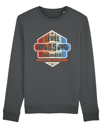 Level 45 Unlocked Press Start To Continue Anthracite