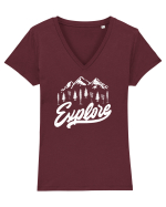 Explore Tricou mânecă scurtă guler V Damă Evoker
