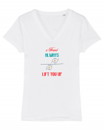 Prietenul la nevoie se cunoaște Tricou mânecă scurtă guler V Damă Evoker