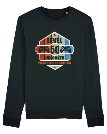 Level 50 Unlocked Press Start To Continue Black