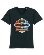 Level 60 Unlocked Press Start To Continue Tricou mânecă scurtă guler V Bărbat Presenter