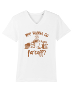 Coffee fa'coff Tricou mânecă scurtă guler V Bărbat Presenter