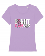 Fight Cancer Tricou mânecă scurtă guler larg fitted Damă Expresser