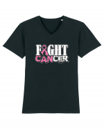 Fight Cancer Tricou mânecă scurtă guler V Bărbat Presenter