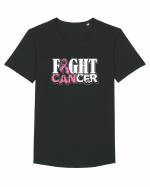 Fight Cancer Tricou mânecă scurtă guler larg Bărbat Skater