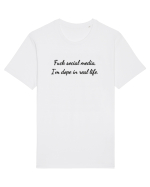 fuck social media... Tricou mânecă scurtă Unisex Rocker