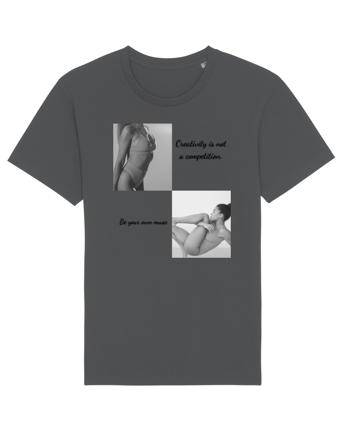 Tricou mânecă scurtă Unisex Rocker Anthracite