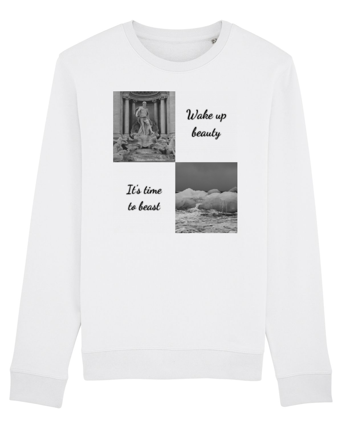 Bluză mânecă lungă Unisex Rise White