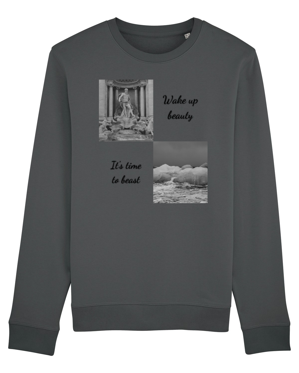 Bluză mânecă lungă Unisex Rise Anthracite