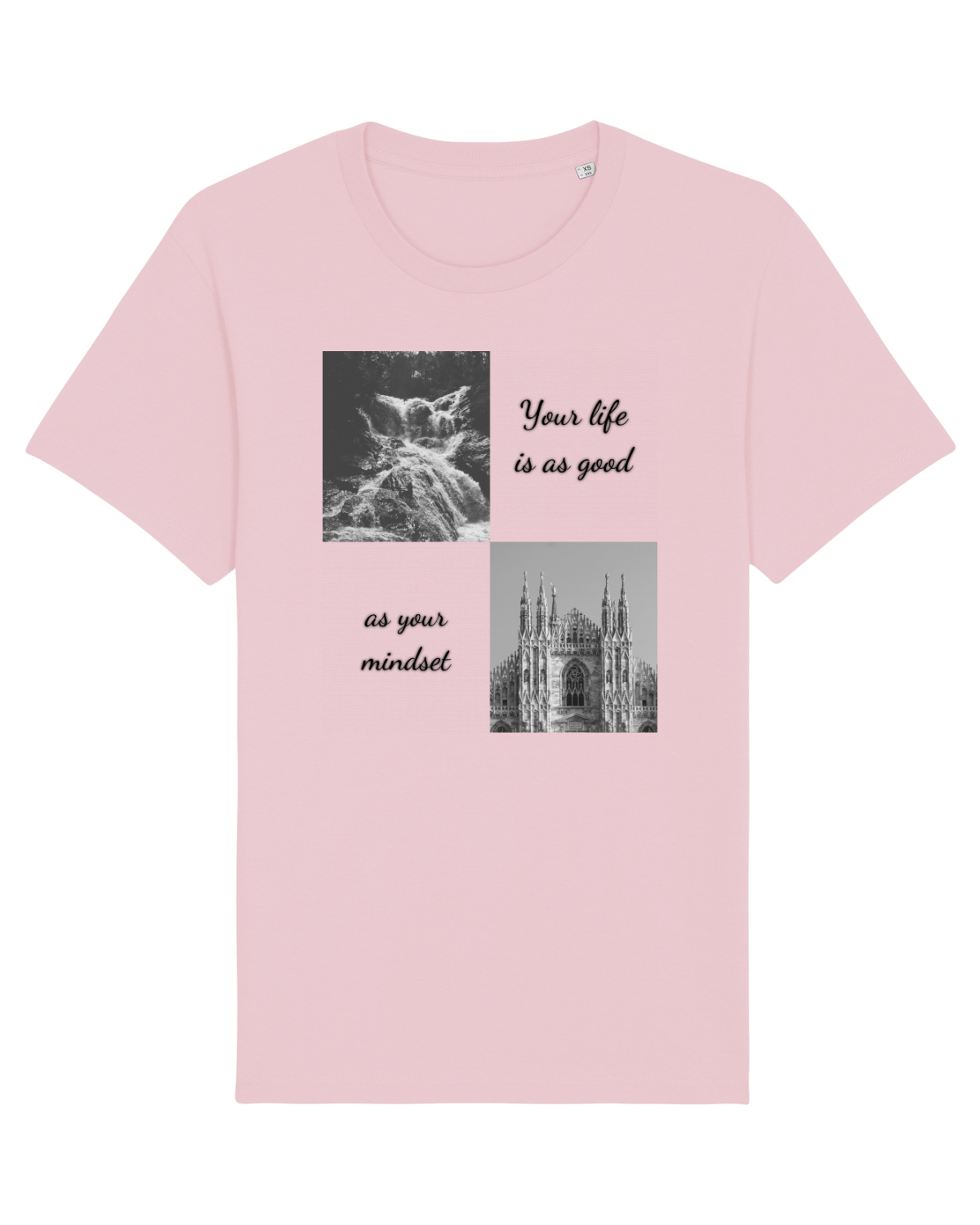 Tricou mânecă scurtă Unisex Rocker Cotton Pink