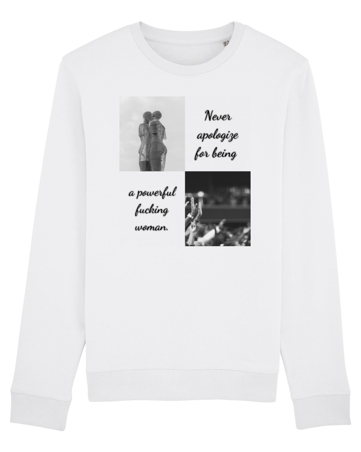 Bluză mânecă lungă Unisex Rise White