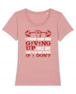 Giving up Tricou mânecă scurtă guler larg fitted Damă Expresser