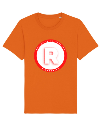 boxing letter R Bright Orange